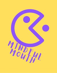 mindful mouth logo on a yellow background